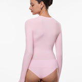 Women's Single-Layer Basic Long Sleeve Shirts Sweet Pink