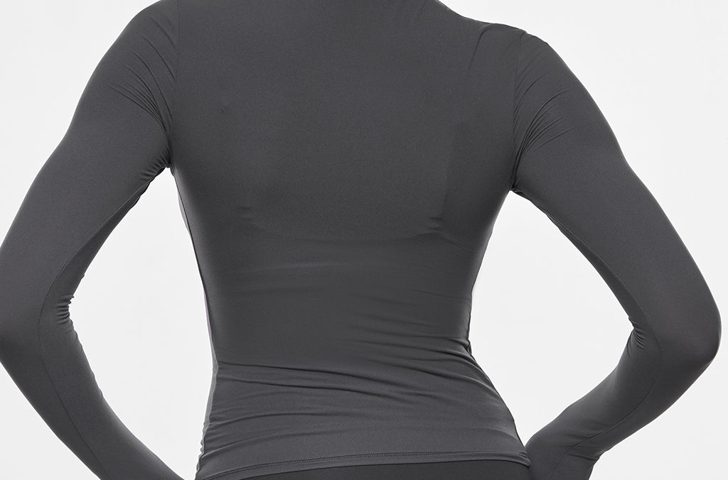 Women's Single-Layer Basic Long Sleeve Shirts Graphite Grey