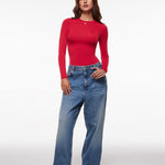 Women's Thermal Crewneck Long Sleeve Top Aurora Red