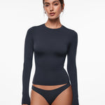 Women's Thermal Crewneck Long Sleeve Top Wheat Beige