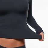 Women's Thermal Crewneck Long Sleeve Top Wheat Beige