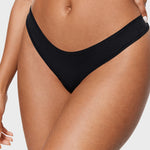 Women's V-shaped Low Rise Thongs 3 Pack Black 3pack