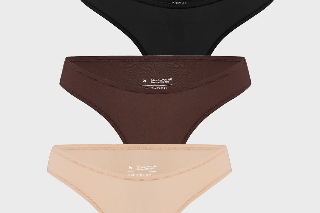 Women's V-shaped Low Rise Thongs 3 Pack Basic 05 (3pack)