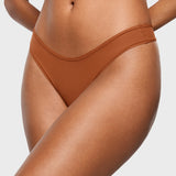 Women's V-shaped Low Rise Thongs 3 Pack Bronze (3pack)