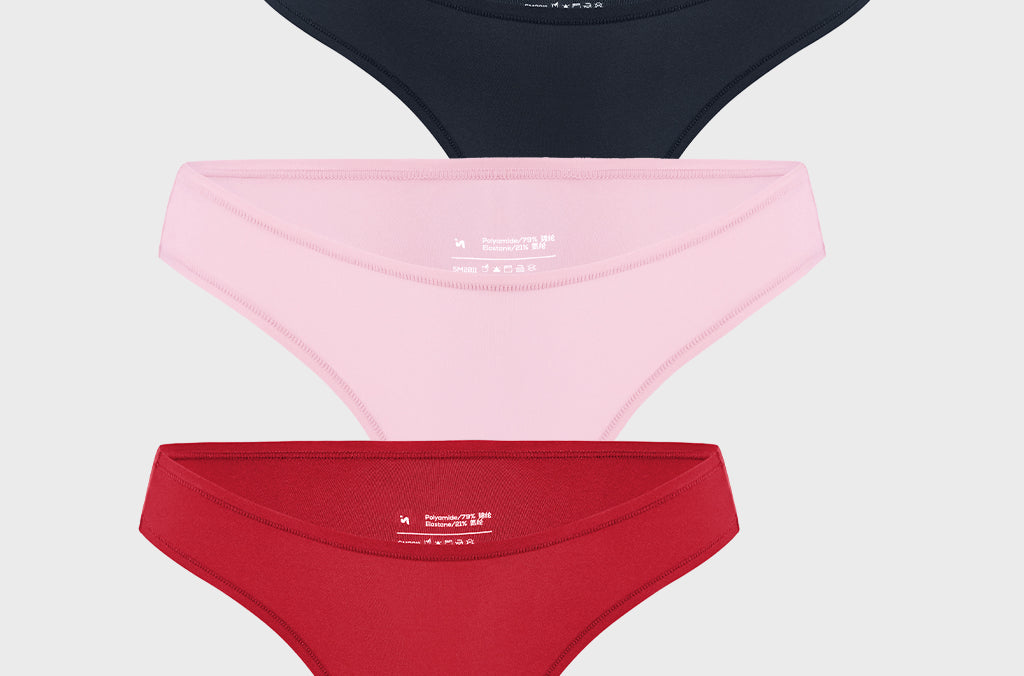 Women's V-shaped Low Rise Thongs 3 Pack Chic 7 (3pack)