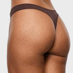 Women's V-shaped Low Rise Thongs 3 Pack Basic 6 (3pack)