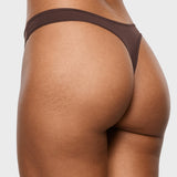 Women's V-shaped Low Rise Thongs 3 Pack Basic 6 (3pack)