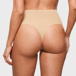 Women's Seamless High Rise Thongs 3 Pack Black 3pack