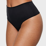 Women's Seamless High Rise Thongs 3 Pack Black 3pack