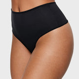 Women's Seamless High Rise Thongs 3 Pack Black 3pack
