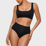 Women's Seamless High Rise Thongs 3 Pack Black 3pack