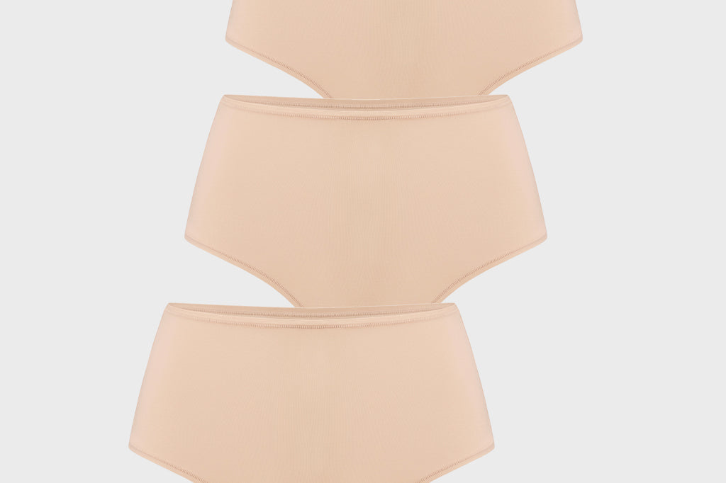 Women's Seamless High Rise Thongs 3 Pack Wheat (3pack)