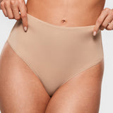 Women's Seamless High Rise Thongs 3 Pack Wheat (3pack)