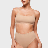 Women's Seamless High Rise Thongs 3 Pack Wheat (3pack)