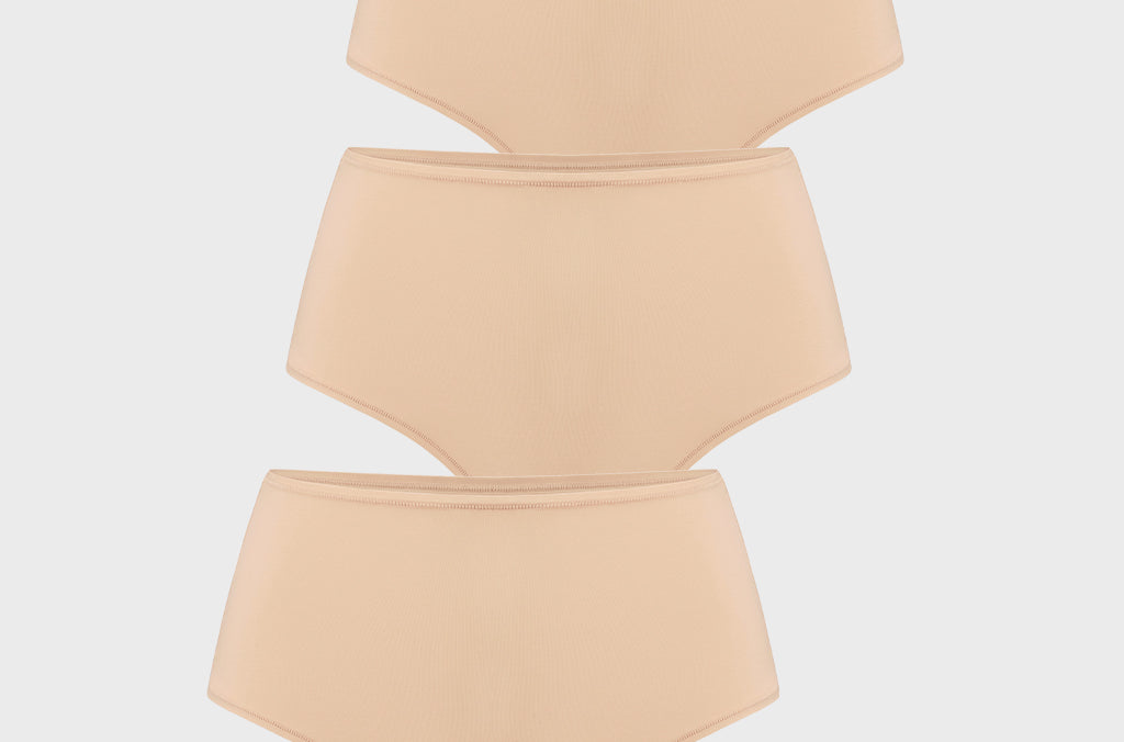 Women's Seamless High Rise Thongs 3 Pack Light Oatmeal (3pack)