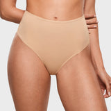 Women's Seamless High Rise Thongs 3 Pack Light Oatmeal (3pack)