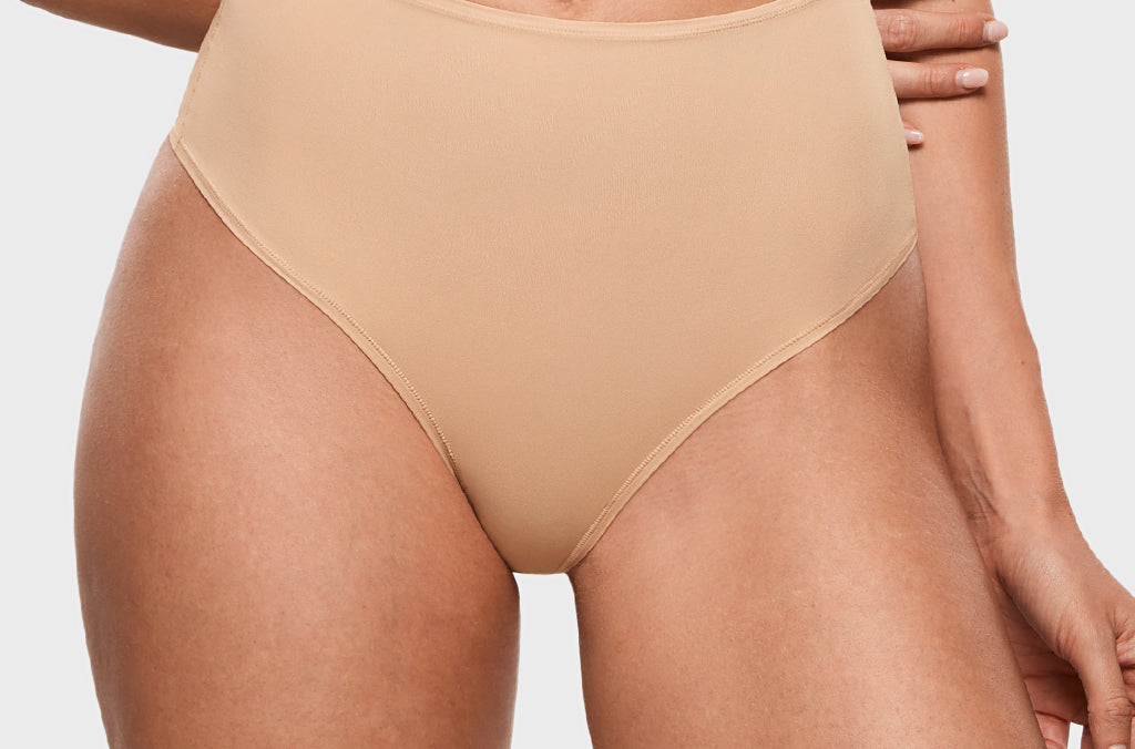 Women's Seamless High Rise Thongs 3 Pack Light Oatmeal (3pack)