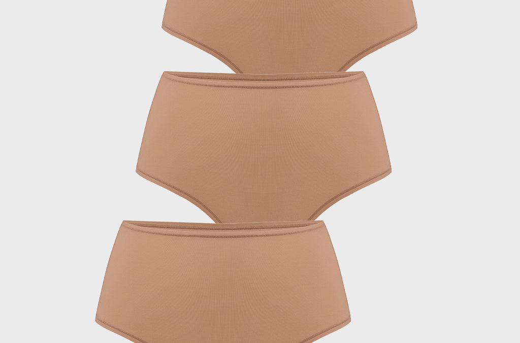 Women's Seamless High Rise Thongs 3 Pack Light Oatmeal (3pack)