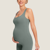 Women's Natrelax® Square Neck Maternity Romper Sweet Pink