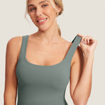 Women's Natrelax® Square Neck Maternity Romper Sweet Pink