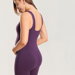 Women's Natrelax® Square Neck Maternity Romper Mysterious Grey