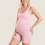 Women's Natrelax® Square Neck Maternity Romper Sparkle Blue