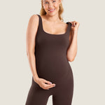 Women's Natrelax® Square Neck Maternity Romper Sweet Pink