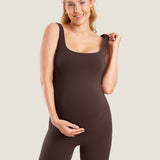 Women's Natrelax® Square Neck Maternity Romper Sweet Pink