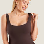 Women's Natrelax® Square Neck Maternity Romper Deep Purple