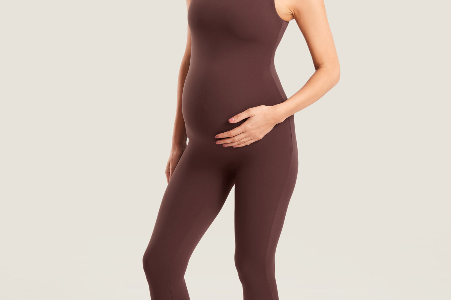 Women's Natrelax® Sleeveless Maternity Jumpsuit Taupe
