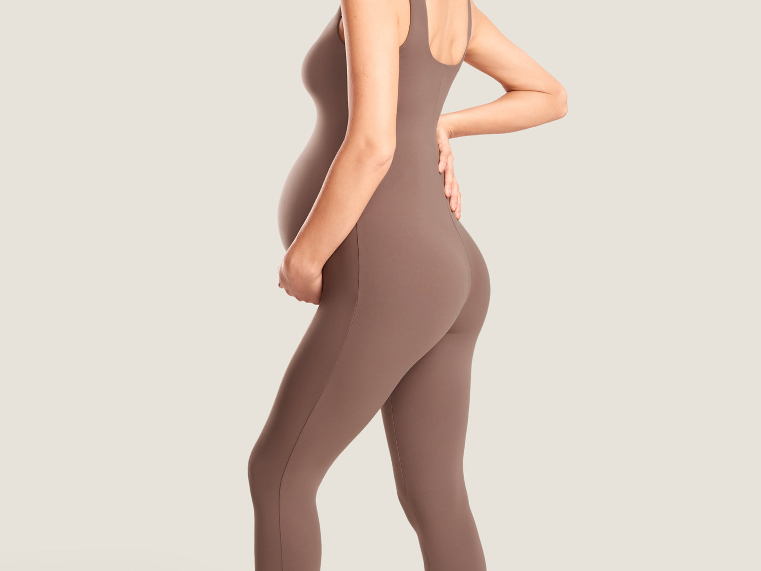 Women's Natrelax® Sleeveless Maternity Jumpsuit Brown Purple