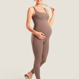 Women's Natrelax® Sleeveless Maternity Jumpsuit Brown Purple