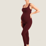 Women's Natrelax® Sleeveless Maternity Jumpsuit Hot Fudge Brown