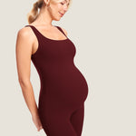 Women's Natrelax® Sleeveless Maternity Jumpsuit Hot Fudge Brown