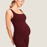 Women's Natrelax® Sleeveless Maternity Jumpsuit Hot Fudge Brown