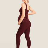 Women's Natrelax® Sleeveless Maternity Jumpsuit Hot Fudge Brown