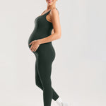 Women's Natrelax® Sleeveless Maternity Jumpsuit Hot Fudge Brown