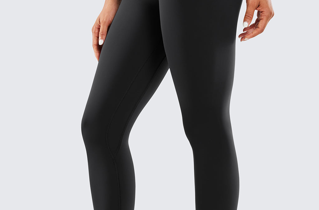 Women's Double Waistseam Leggings 25" Red Merlot