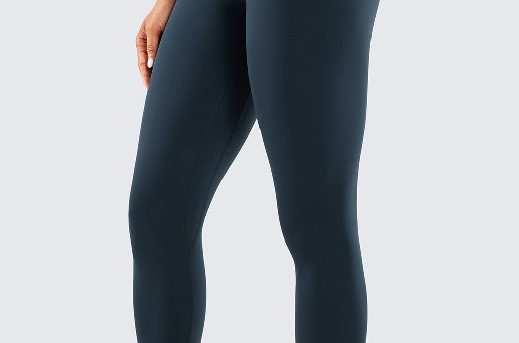 Women's Double Waistseam Leggings 25" Red Merlot