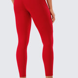 CRZ YOGA Women's Sleek Pocket Leggings 25” Red Chili