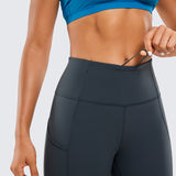 CRZ YOGA Women's Sleek Pocket Leggings 25” Melanite