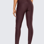 CRZ YOGA Women's Fleece Lined Leggings with Pockets 28'' Forest Dark Green