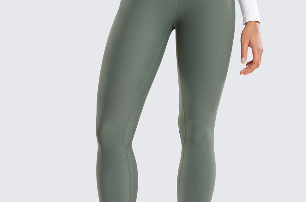 Women's Fleece Lined Leggings 28" Grey Sage