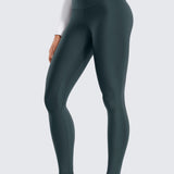 Women's Fleece Lined Leggings 28" Forest Dark Green