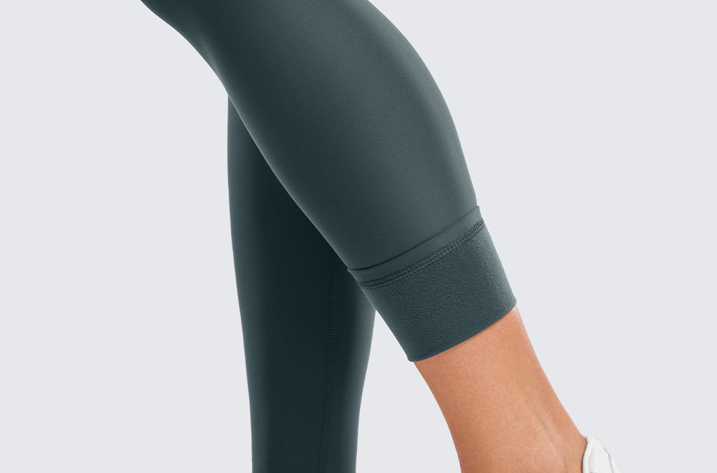 Women's Fleece Lined Leggings 28" Forest Dark Green