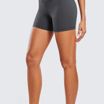 Women's Sleek Basic Biker Shorts 4" Mysterious Grey