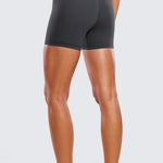 Women's Sleek Basic Biker Shorts 4" Mysterious Grey