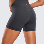 Women's Sleek Basic Biker Shorts 4" Mysterious Grey