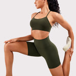 Women's Sleek Biker Shorts 6" Black Tie Dye Flowers