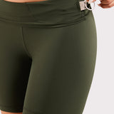 Women's Sleek Biker Shorts 6" Black Tie Dye Flowers